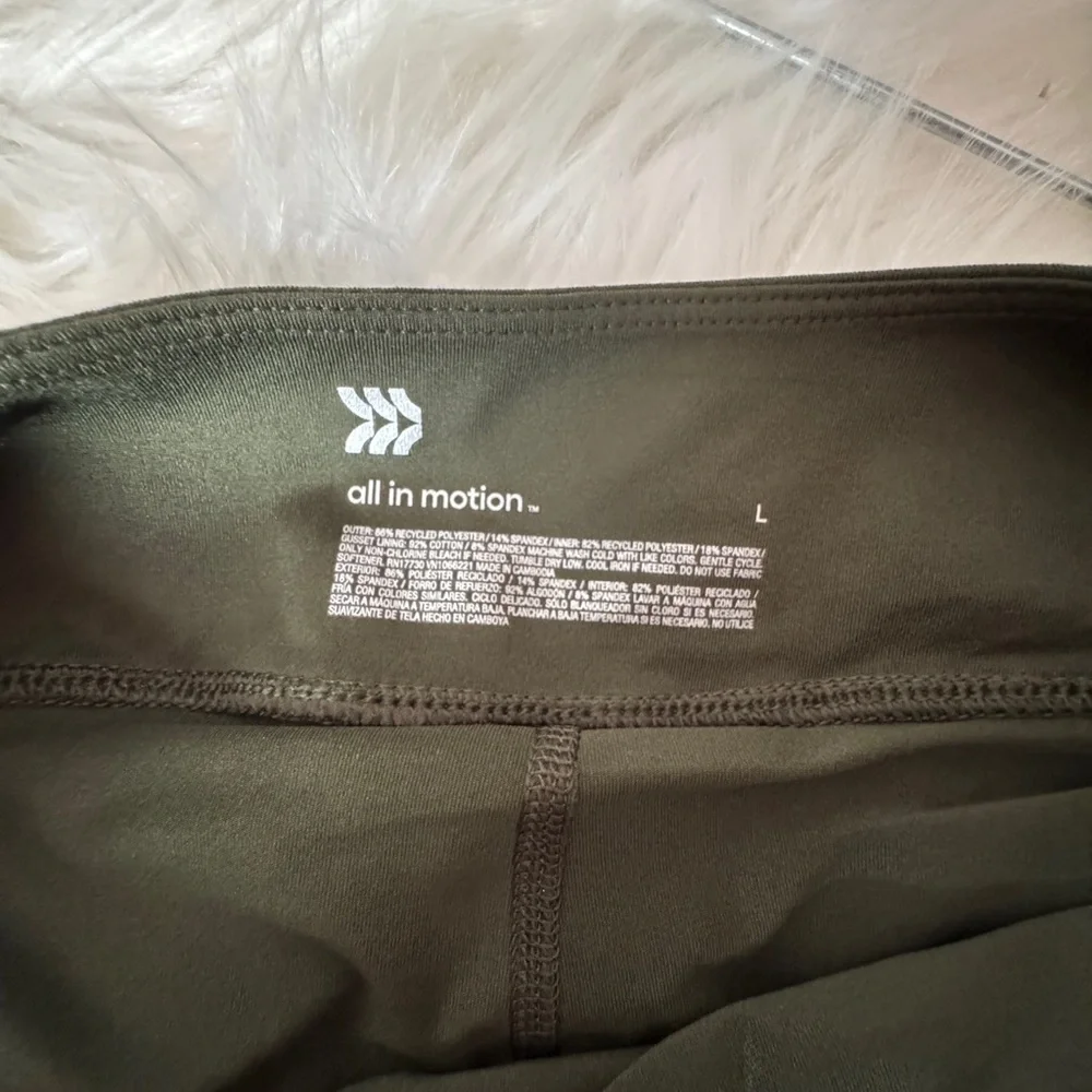 All in Motion Olive Skort with pockets size‎ large